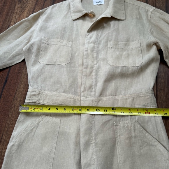 MATE the label linen long sleeve jumpsuit in natural size medium - Picture 14 of 15